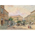 thumbnail image 3 of Franz Reinhold 24x18 Black Modern Framed Museum Art Print Titled - The Burggassen-Line in Vienna (Corner of Kaiserstrasse and Burggasse) (1891), 3 of 5