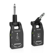 ammoon Wireless Guitar System 2.4G Rechargeable 6 Channels Audio Transmitter Receiver for Electric Guitar Bass