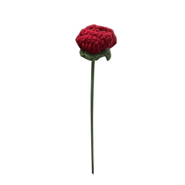 Knitted Roses Hand Woven Rose Simulation Yarn Knitted Bouquet Floral Decoration Gift
