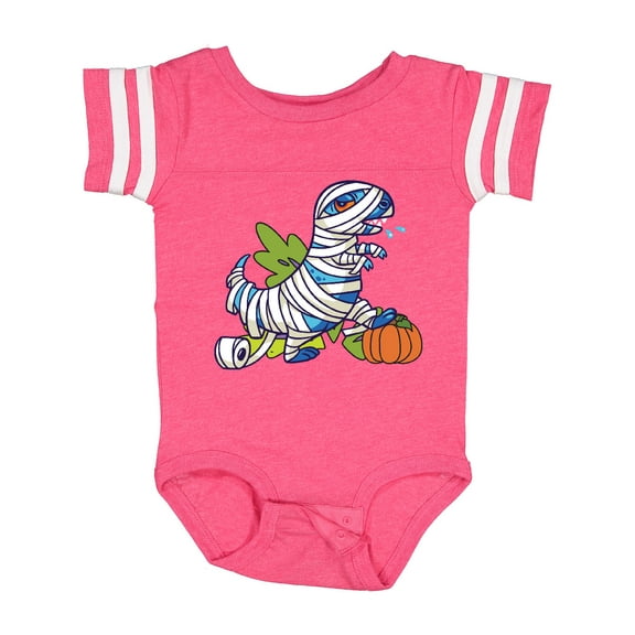 Inktastic Halloween Dinosaur Mummy Boys or Girls Baby Bodysuit