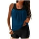 thumbnail image 2 of Trajes de baño tankini para mujer Trajes de baño de dos piezas con espalda de tiras sólidas conservadores para mujer Traje de baño de dos piezas para mujer, 2 of 5
