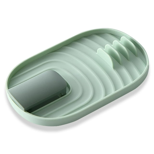 Soporte multifuncional para cucharas y tapas - Soporte multifuncional para cubiertos de encimera - Soporte para cucharas de estufa con 4 ranuras
