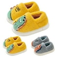 thumbnail image 6 of lnmuld Slippers for Kids Fashion Autumn and Winter Children Slippers Boys and Girls Flat Bottom Non On Round Toe Plush Warm Cartoon Dinosaurs Size:18-24 Months, 6 of 8