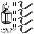 thumbnail image 5 of MTFun Black Hanging Plant Bracket Forged Angled Hook-Hanging Flowers Pot or Other, 5 of 10