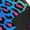 2 Black-2, variant on Women Crew Soft Moisture-wicking Socks Leopard Neon Rainbow Gradient Pattern Design Cotton Socks, One Size fit All