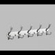thumbnail image 2 of Perchero montado en la pared, cinco ganchos triples resistentes, construcción totalmente de metal para chaqueta, abrigo, sombrero en la entrada del vestíbulo (cromado, 1 paquete), 2 of 5