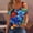 Tops-88Blue, variant on Xdegoge Tees for Women V Neck Cold Shoulder Tropical Leaf Floral Regular Fit Tops O Ring Short Sleeve Blouses Summer Beach Vacation Outfits