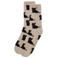 thumbnail image 2 of MeMoi Winter Dog Cozy Crew Socks | Fun Women's Clothing by MeMoi One Size / Sand, 2 of 3
