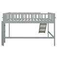 thumbnail image 4 of MAYEERTY Full Size Low Loft Bed with Ladder and Slide,Gray, 4 of 16