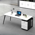 thumbnail image 4 of Boss Luxury Office Desks Simplicity Modern Design Storage Office Desks Italian Write Escritorio Ordenador Work Furniture QF50OD My Lux Decor Round, 4 of 30