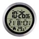 thumbnail image 4 of Reloj despertador digital para mesita de noche, reloj de pared redondo con pantalla de temperatura Marco de aluminio, 4 of 9