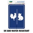 thumbnail image 2 of Unisex Men and Women Restroom Sign With Rooster and Cat Home Business Office Sign, 2 of 6