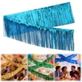 thumbnail image 2 of Foil Fringe Garland, B Party Backdrop Decor, Foil Fringe Garland Shiny Plastic Wall Hanging for Party Wedding Birthday Holiday Decoration, 2 of 9