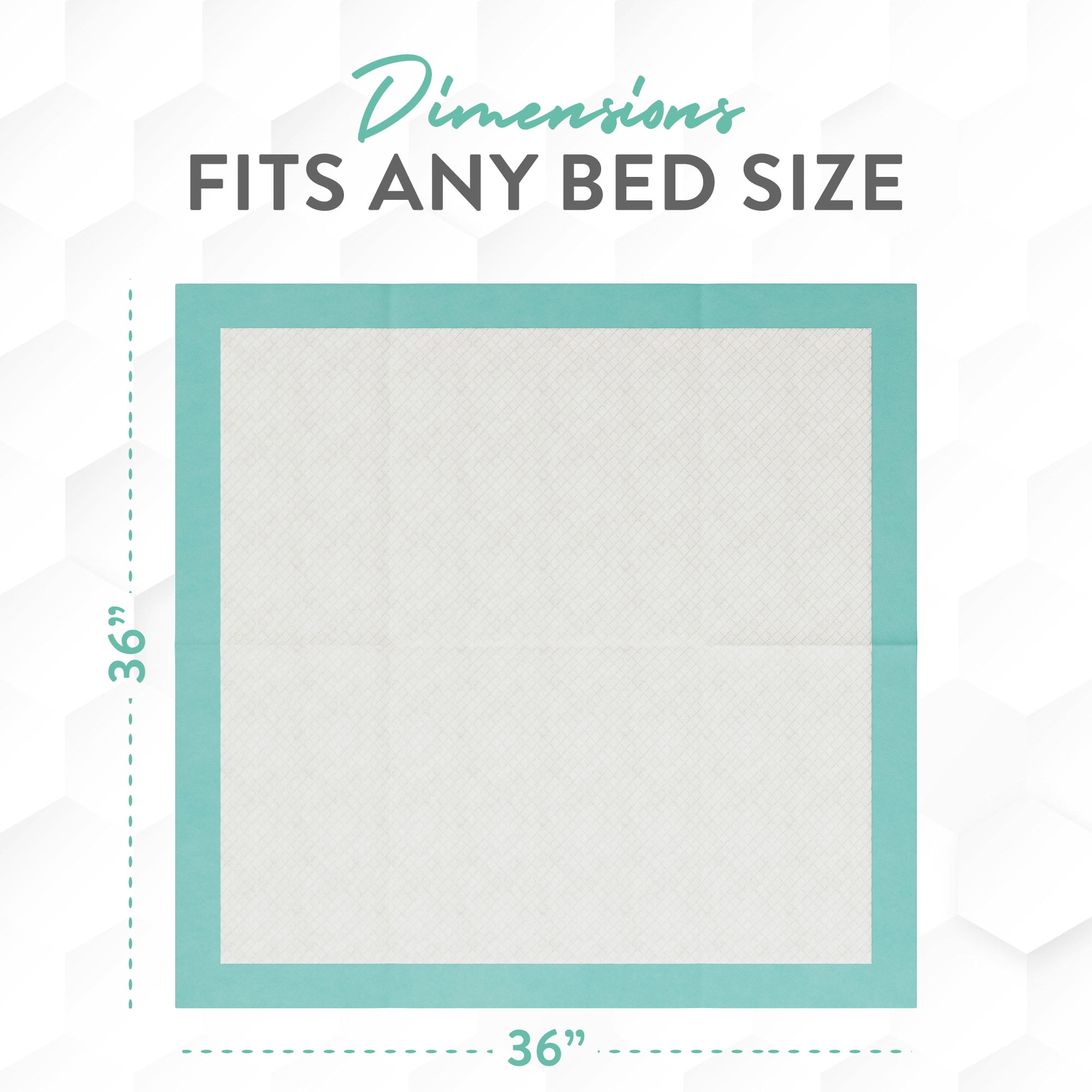 Inspire Super and Ultra Absorbent Disposable Bed Pads for Chronic Incontinence (36" X 36" Pack of 50 With Adhesive)