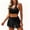Black, variant on Womens Bikini Set High Waisted Mesh Push Up Padded Wireless Two Piece Swimsuit for Tummy Control Summer,Hot Pink M