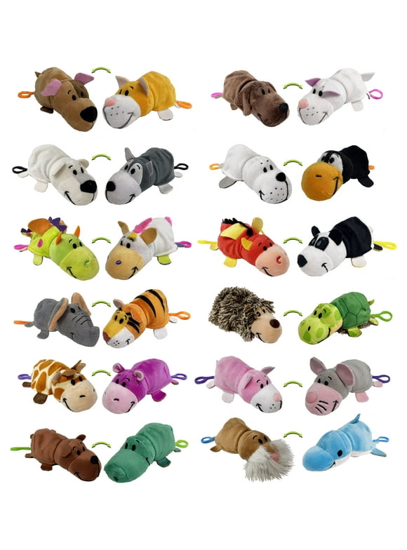 The Original FlipaZoo 5 inch Plush Toys with Clip, Sold Individually