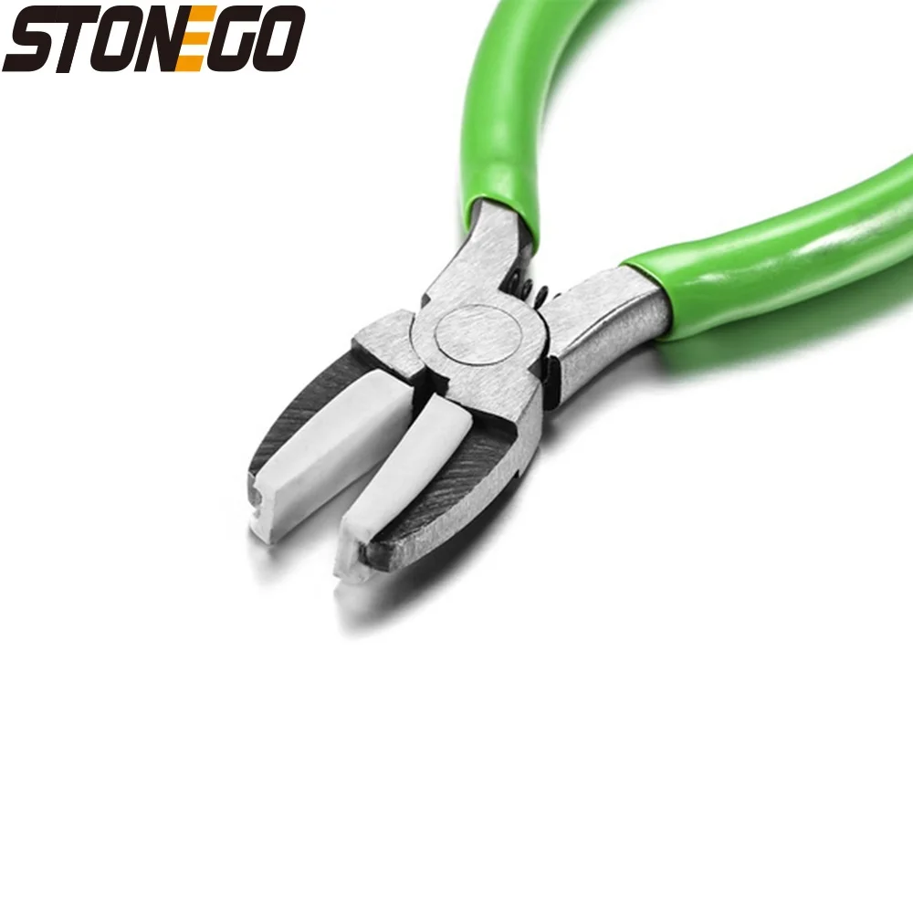 STONEGO 1PC/2PCS High Carbon Steel Pliers with Plastic Head - DIY Pliers for Handmade Jewelry and Bead Crimping - Durable Crimping Tools for Craft Projects