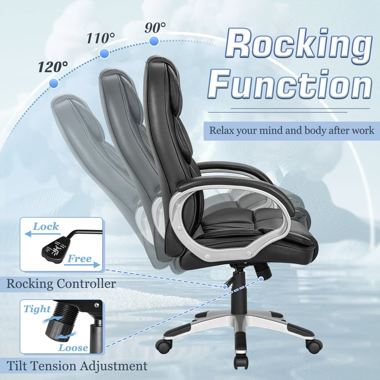 Lacoo Comfortable High Back Executive Chair with Arm Rests Lacoo Comfortable High Back Executive Chair with Arm Rests
