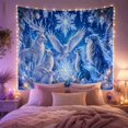 thumbnail image 2 of White Owl and Stag in Glowing Snowy Forest at Night, Mystical Fantasy for Animal Lovers, Enchanted Winter Woodland Art, Christmas Gift Tapestry Wall Hanging for Bedroom and Living Room, 2 of 7