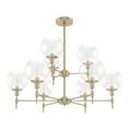thumbnail image 5 of Hunter - Xidane 9-light Alturas Gold, Large Chandelier, Dimmable, Round Shaped, for Bedrooms, Dining, Living Rooms - 19745, 5 of 8