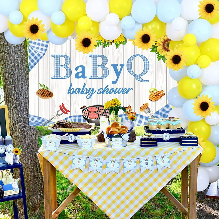 Baby q store shower decorations