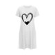 thumbnail image 5 of Camisón corto de talla grande para mujer, camisón de manga corta con estampado de pecho a la moda, camisón para mujer, 5 of 5