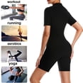 thumbnail image 5 of Wowcloth Women's Sweat Shaping Bodysuit, Short Sleeve with Front Zipper, Waist Cinching & Butt Lifting, High Elastic for Yoga and Daily Wear, 5 of 6