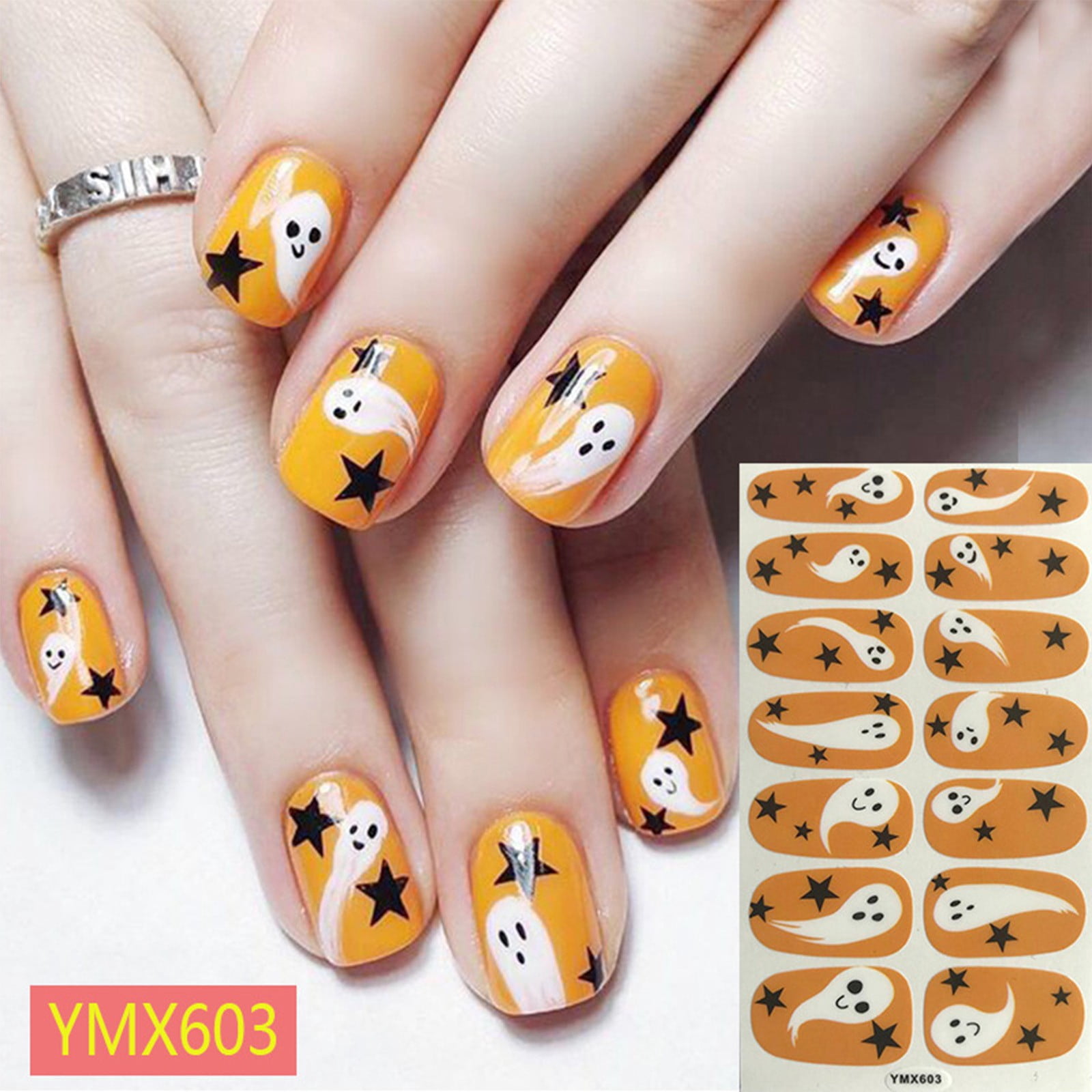 Zyooh Halloween Nail Sticker Fashion Nail Accessories Manicure Decorations  - Walmart.com