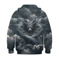 thumbnail image 3 of 2025 Sweat à Capuche Dragon pour Adolescents Garçons Manches Longues Sweat à Capuche 4-14 Ans Marine, 3 of 3