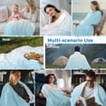thumbnail image 5 of Blue White Ombre Cooling Blanket,Lightweight Breathable Summer Throw Blanket with Double Sided Cold Effect,Gradient Color Modern Abstract Art Picnic Blankets Bed Sheet for Hot Sleepers 40"x60", 5 of 8