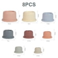 thumbnail image 5 of Baby Stacking Cup Bath Toy for Toddlers 1-3, 8 PCS Stackable Nesting Cups Water Pool Tub Toys for 6-12 Months Infant, Baby Bathing Building Toy Educational Montessori Gift for 2-4 Years Old Boy Girl, 5 of 9