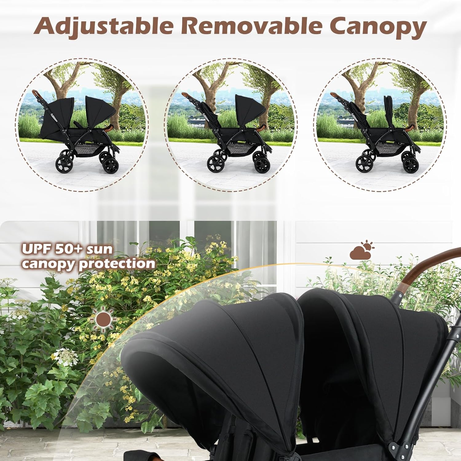 Infans Double Tandem Stroller for Twins and Siblings photo 8