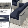 thumbnail image 4 of Snubbull 8-Piece Patio Furniture Cushions, Replacement Outdoor Cushions for 3-Seat Sectional Sofa, Waterproof & Zipped, 25.6"*23.6"*4", Navy, 4 of 8