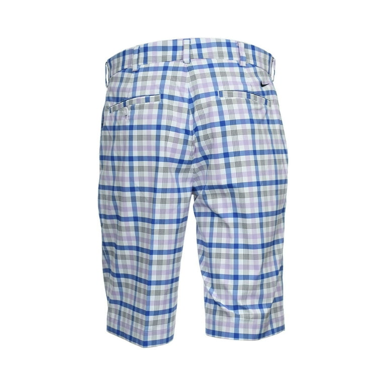 Nike Golf Plaid Flat Front Walking Shorts 28 Light Purple Walmart