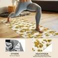 thumbnail image 4 of White Yellow Flower Sunflower Pattern Hot Yoga Mat Towel Non Slip for Hot Yoga - Quick-Drying Yoga Mat Cover with 4 Corner Pockets with Travel Bag - Hot Yoga Towel Non Slip 70"x26", 4 of 6
