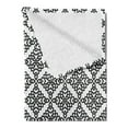 thumbnail image 2 of Celtic Soft Flannel Fleece Blanket, Intricate Celtic Style Pattern as Braided Grid Latticework on White Background, Cozy Plush for Indoor and Outdoor Use, 50" x 70", Black and White, by Ambesonne, 2 of 5