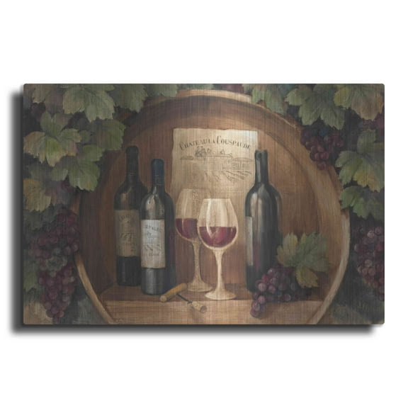 Luxe Metal Art 'At the Winery' by Albena Hristova, Metal Wall Art, 36"x24"