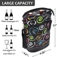 thumbnail image 2 of Tirrinia Wine Bag Portable Gift Tote,PU Leather Leakproof Insulated Wine Bottle Carrying Cooler Carrier with Fixed Compartment for Travel,Picnic,Party,Great Gift for Wine Lover,Spiral, 2 of 7