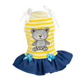 thumbnail image 3 of del del verano d s , ropa del  raya para del animal doméstico de 1.25-2kg Amarillo l Gloria Vestido para perros pequeños, 3 of 9