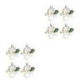 thumbnail image 2 of Qarigey Ramo de novia de flores artificiales ABS, de flores artificiales exquisita y realista, novia de boda, fácil de llevar leche blanca Muñeca flor 2Conjunto, 2 of 6