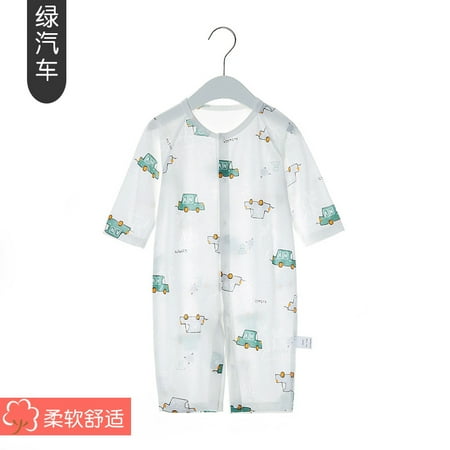 

QWZNDZGR Baby One-Piece Clothes Summer Clothes Ice Silk Three-Quarter Sleeve Climbing Clothes Boneless Thin Modal Boy And Girl Baby Air Conditioning Clothes
