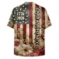 thumbnail image 4 of mgoYE 250th Anniversary USA Button Shirt Crew Neck Men T-Shirt 250 Years America Anniversary Button Shirt Mens 250th Independence Day Freedom Button Shirt USA Flag Star and Stripes Tee(Grey,6XL), 4 of 6