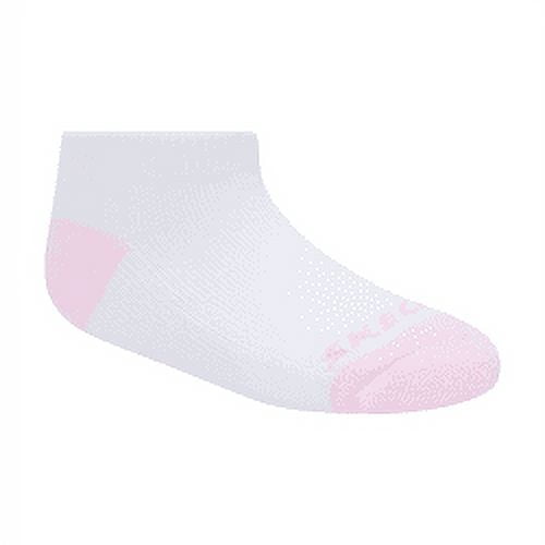 Skechers Kids Girls' 10 Pack 1/2 Terry No Show Socks, White/Light Purple, 5-6.5