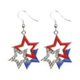 thumbnail image 2 of QIQUWOHUL 2023 New Independence Day Earrings Red Blue Aluminum Handwoven Earrings US Flag Pendant Earrings, 2 of 9