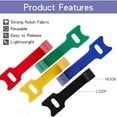 thumbnail image 5 of Type Adhesive Fastener Tape, Reusable Hook and Loop Cable Ties for Data Centers Electronics Pc Tv, Velcro Straps for Cord Management Yellow, 5 of 9