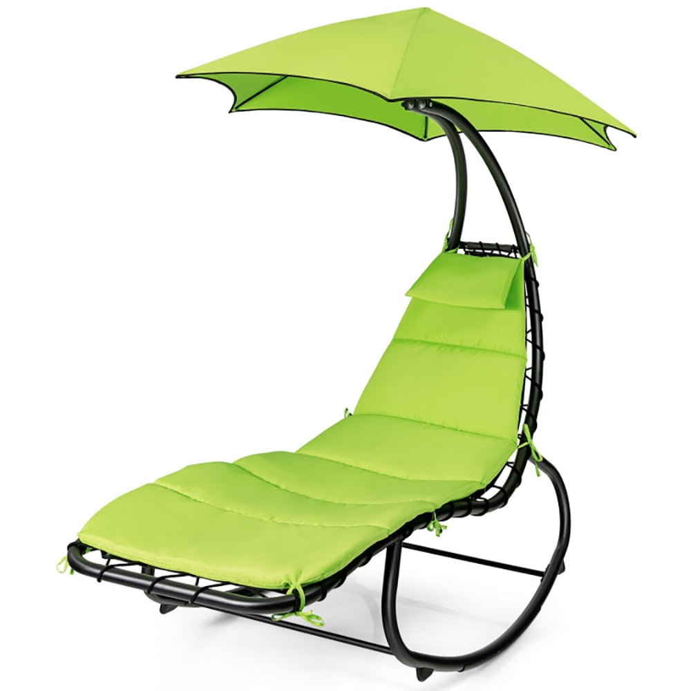 Aimee Lii Hammock Swing Lounger Chair with Shade Canopy, Patio Loungers, Green