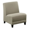 Parkside Armless Oversized Guest Chair in Polyurethane or Fabric 25"W Midnight Sky Fabric/Mahogany Finish