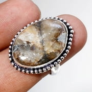 Septarian Loose Gemstone Handmade Fashion Antique Gift Ring Jewelry 8" SA 6910