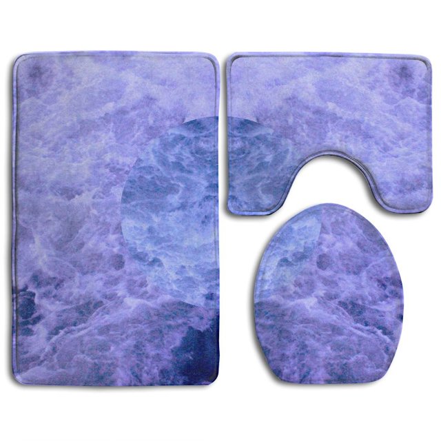 ABPHQTO Trippy Juego de alfombras de baño de 3 piezas Alfombra de baño Alfombra de contorno y tapa de inodoro