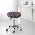thumbnail image 4 of Uemuo Floral Pattern Round Bar Stool Seat Covers Washable Stool Cushion Slipcover Elastic Bar Chair Covers-, 4 of 7